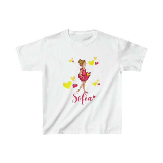 a white t - shirt with a girl's name on it