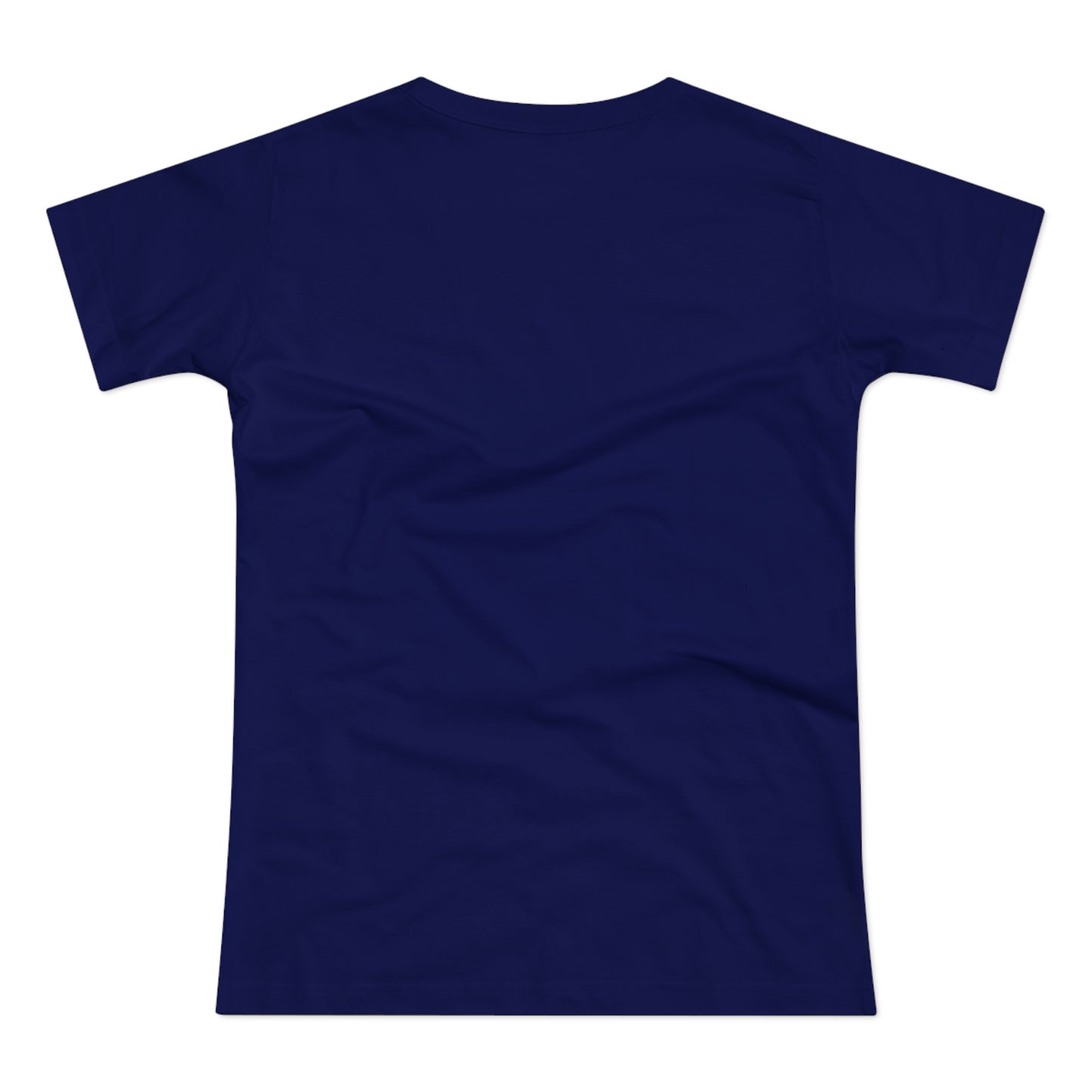 a dark blue t - shirt on a white background