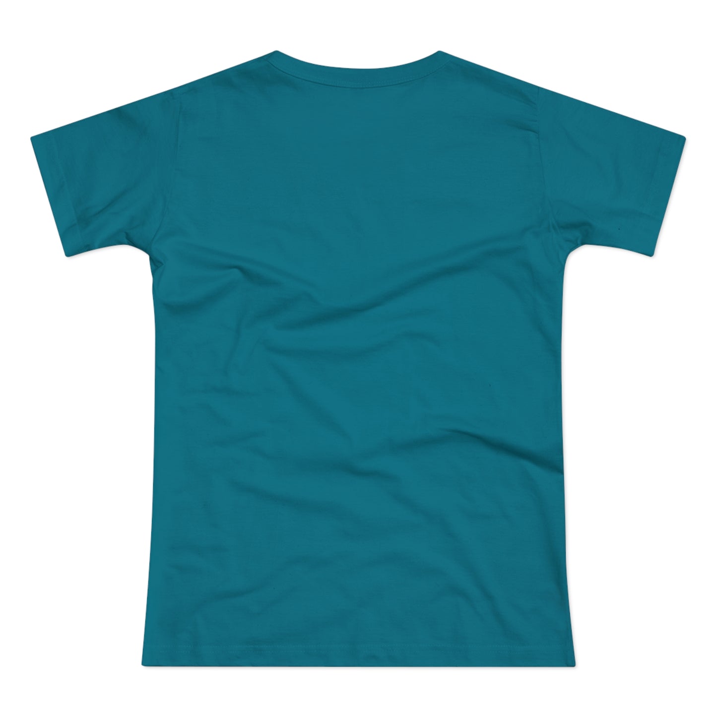 a teal t - shirt with a white background