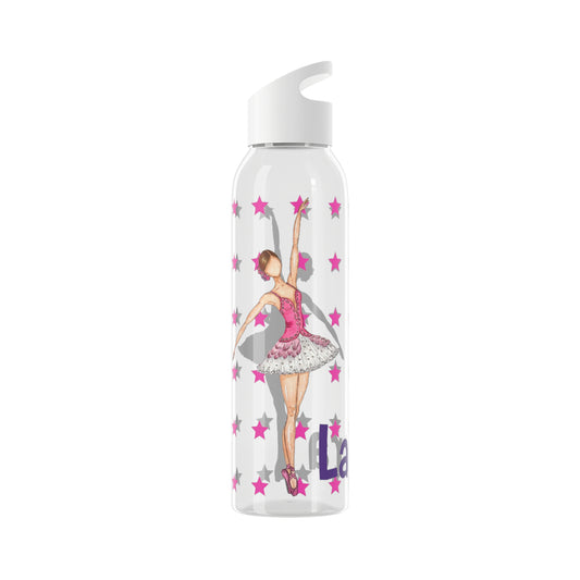 Ballerina Dancer 22 Oz/650ml Eastman Tritan™ Single wall bottle, pink outfit design. - IllustrArte