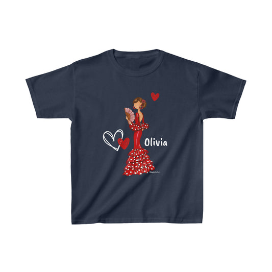 a toddler t - shirt with an image of a woman in a polka dot