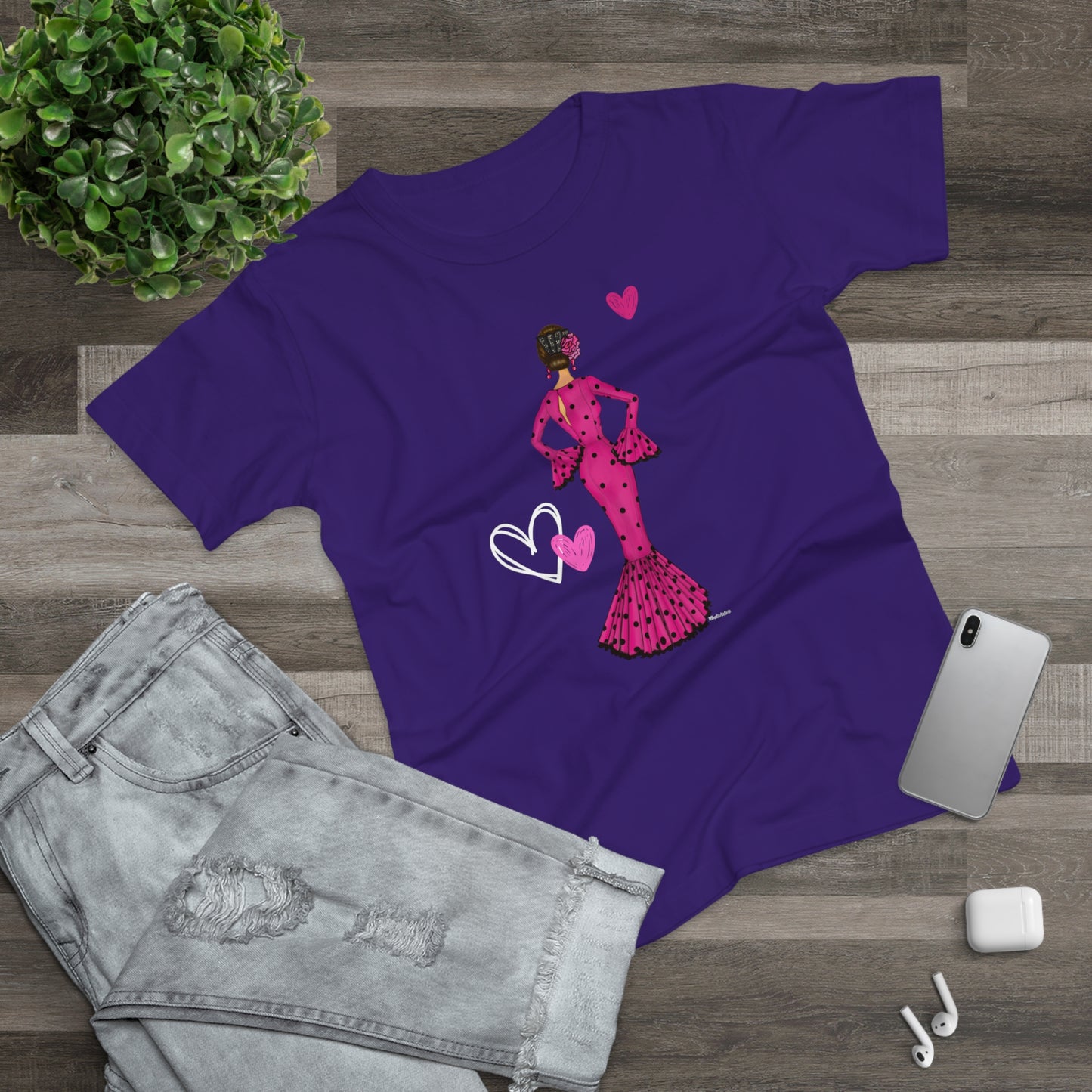 a t - shirt with a picture of a woman dancing