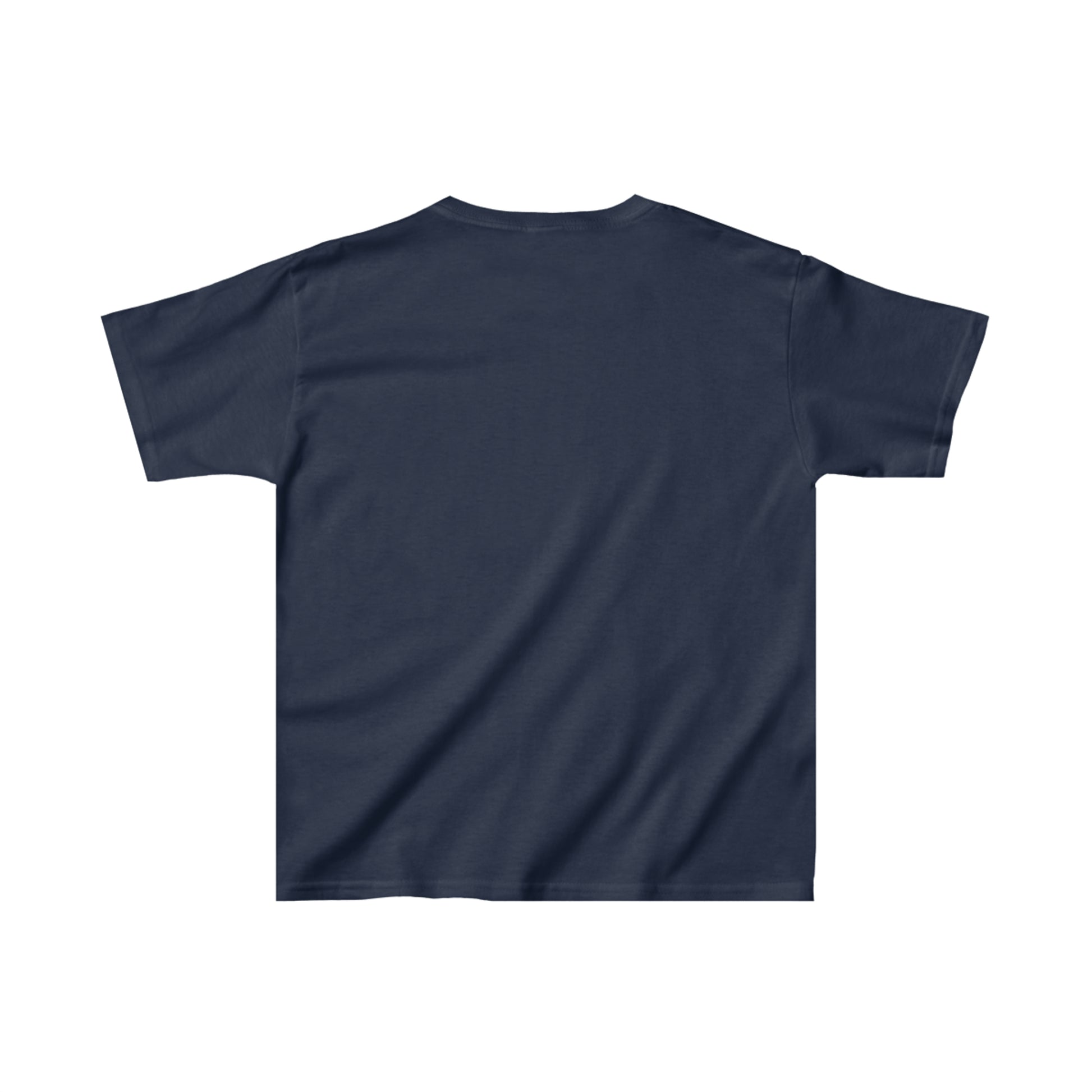 a dark blue t - shirt with a white background